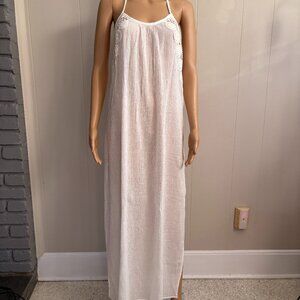 Victoria's Secret Maxi Nightgown Cotton Open Back NWT Size Small